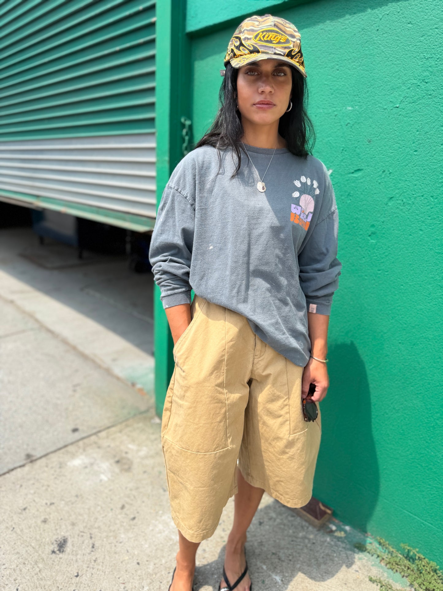 DAUPHINE UTILITY SHORTS khaki