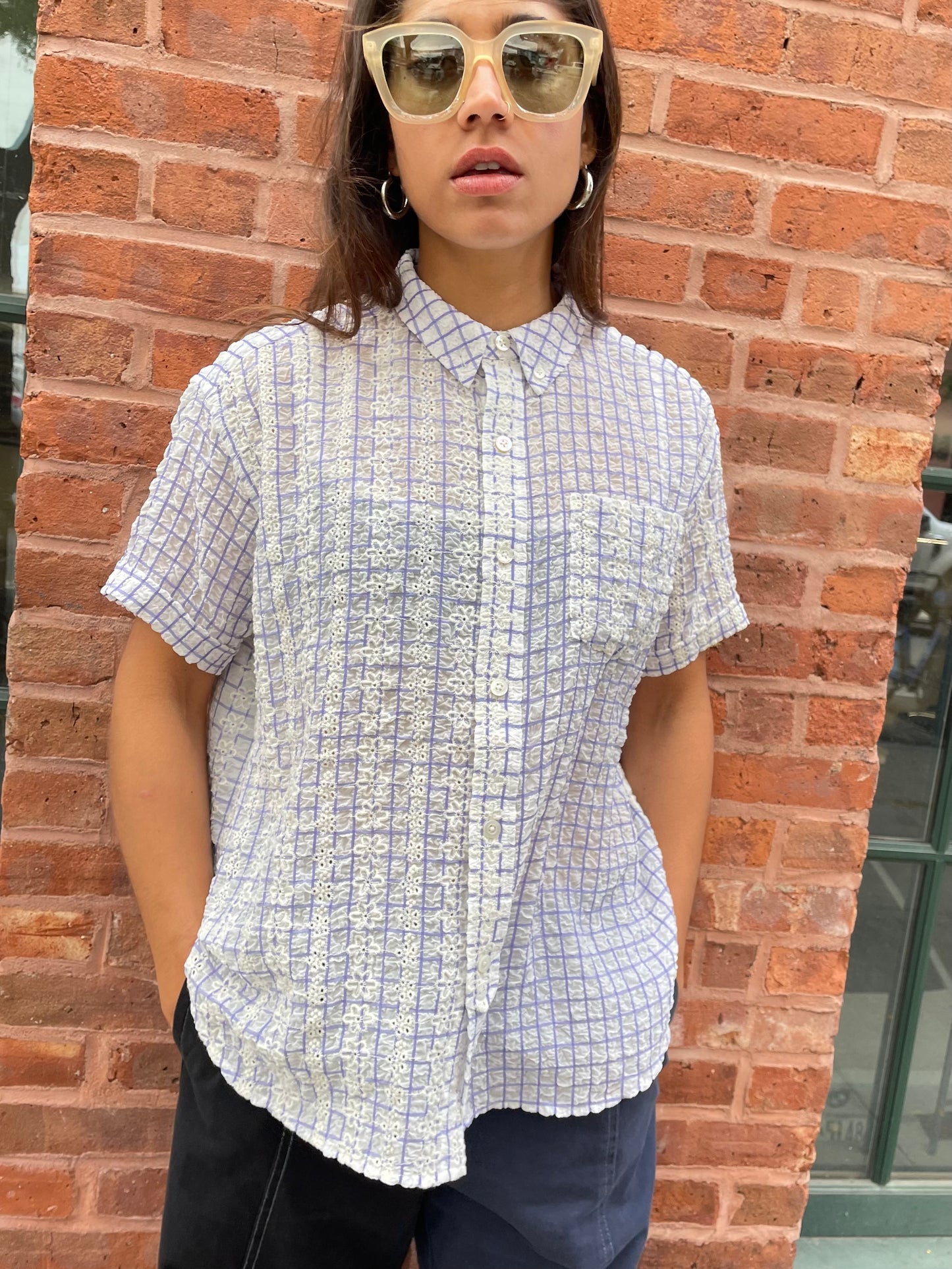 RENÉE CHECK SHIRT Jacaranda