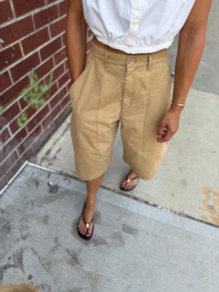 DAUPHINE UTILITY SHORTS khaki