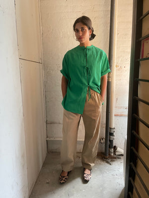 GEMMA TIE TOP emerald