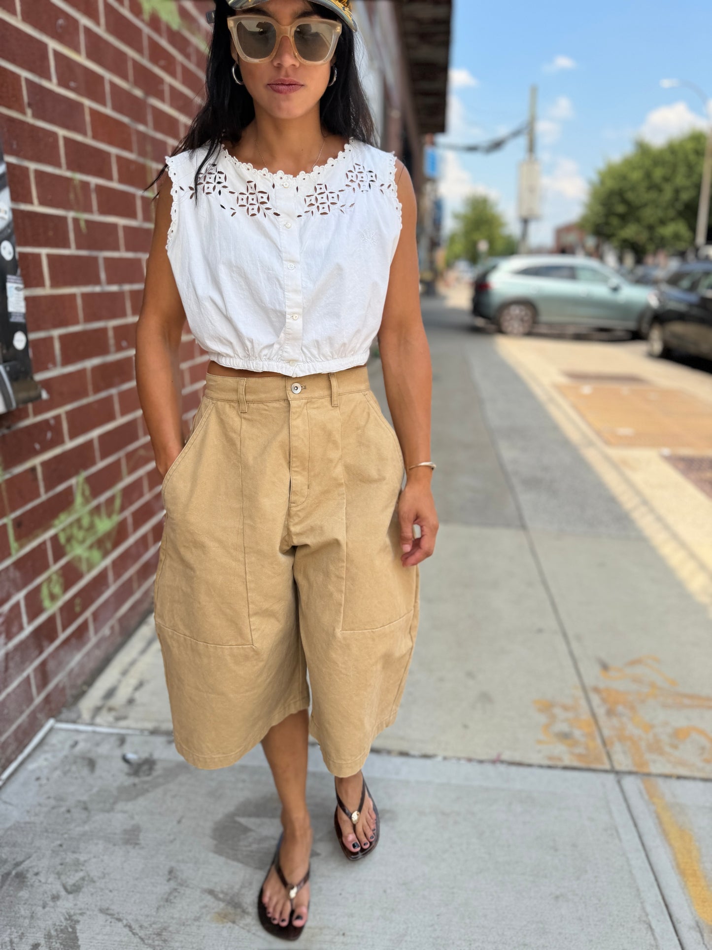 DAUPHINE UTILITY SHORTS khaki