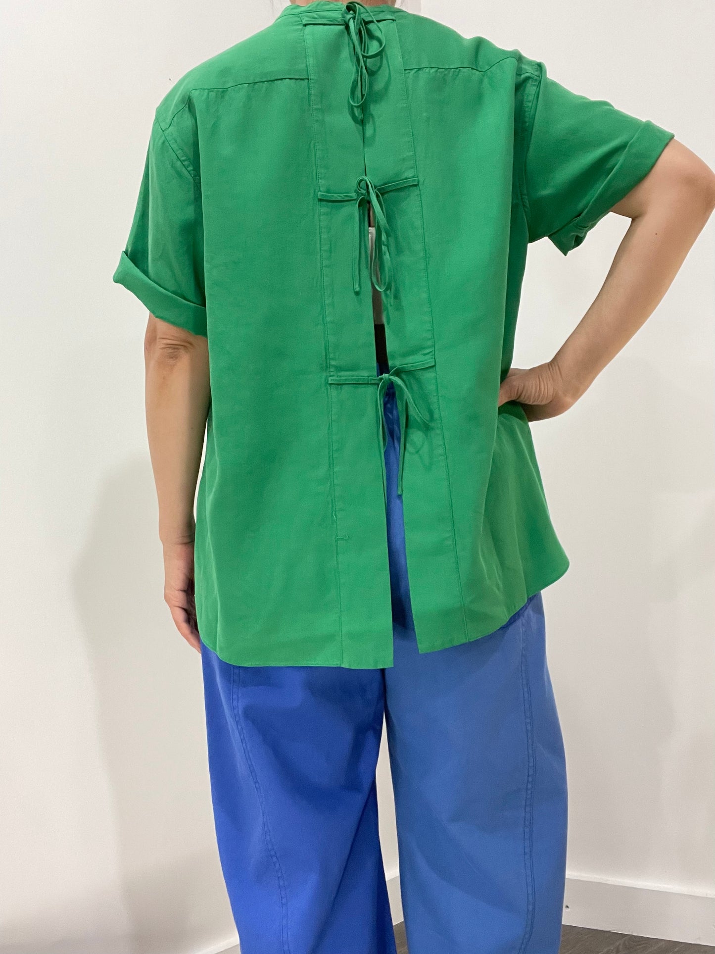 GEMMA TIE TOP emerald