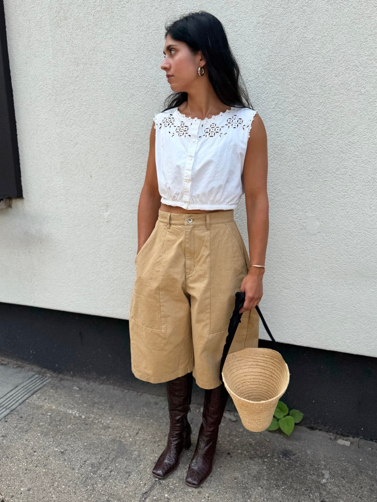 DAUPHINE UTILITY SHORTS khaki