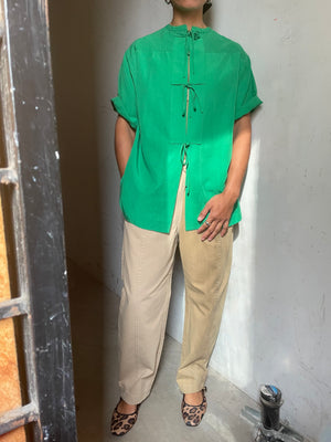 GEMMA TIE TOP emerald