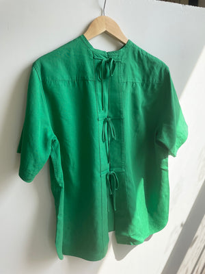 GEMMA TIE TOP emerald