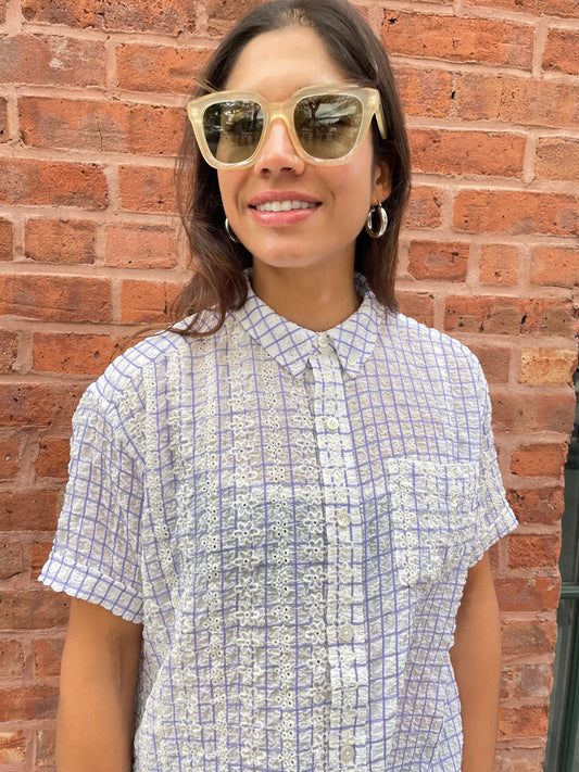 RENÉE CHECK SHIRT Jacaranda
