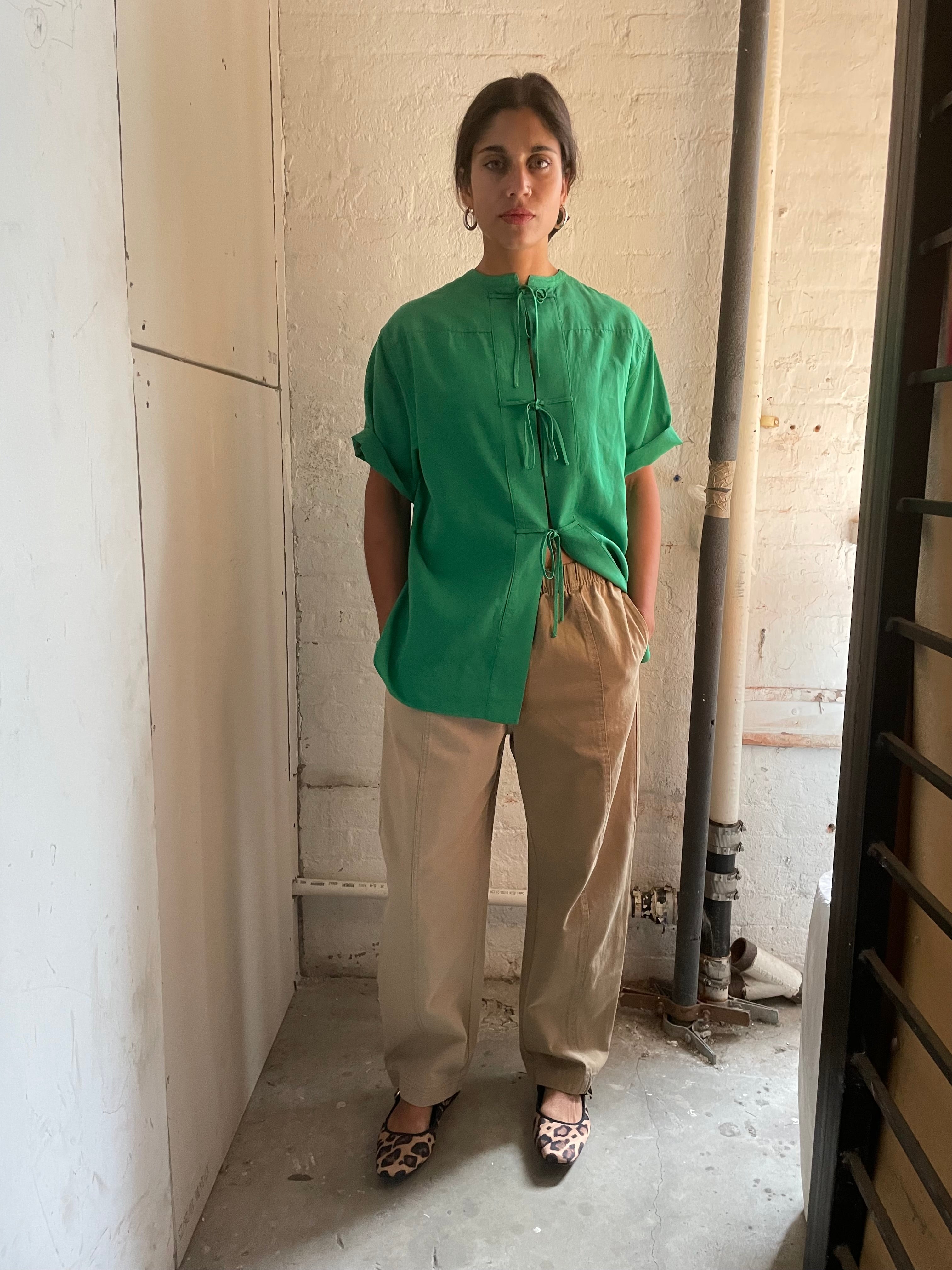 GEMMA TIE TOP emerald