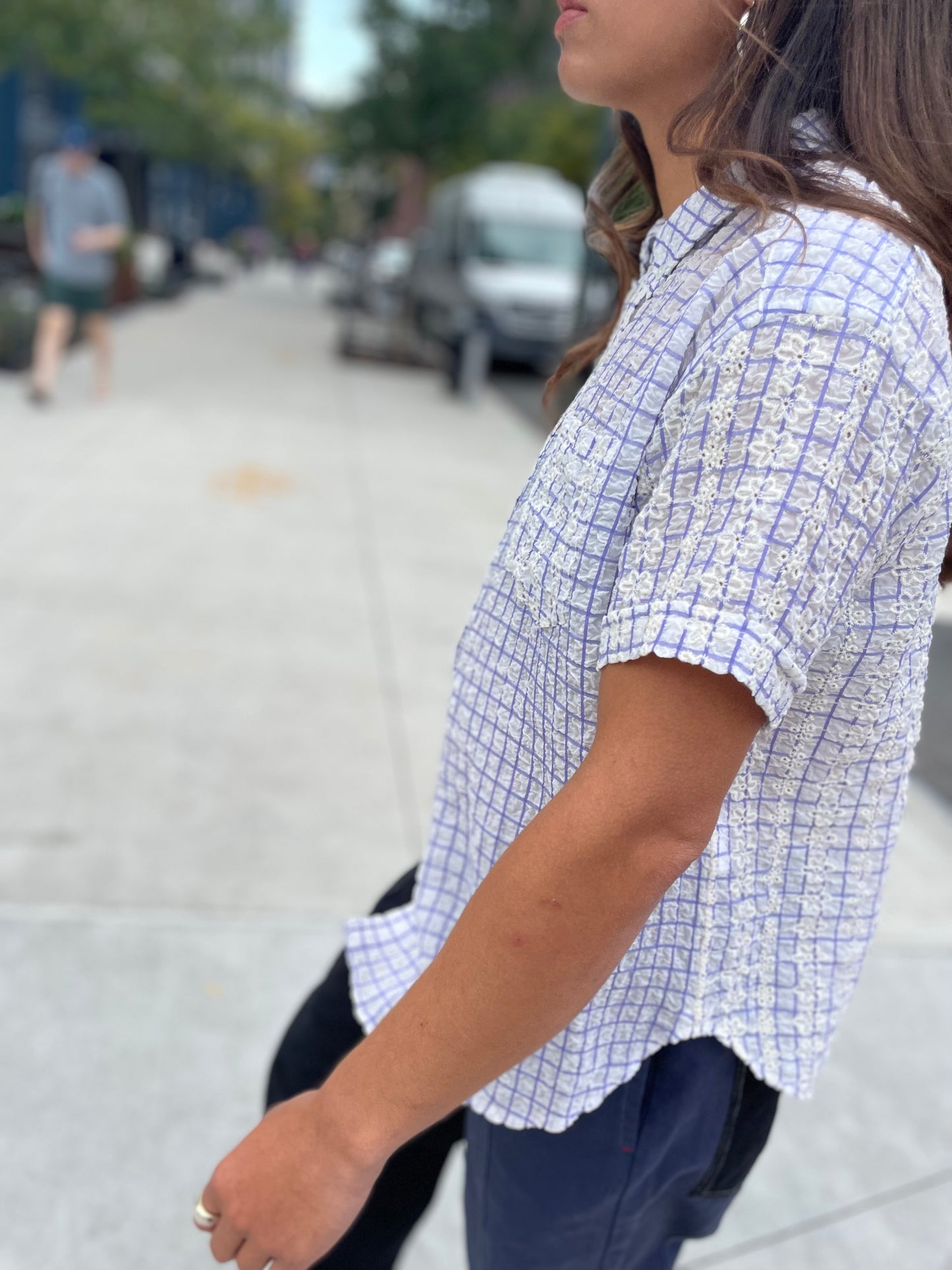 RENÉE CHECK SHIRT Jacaranda