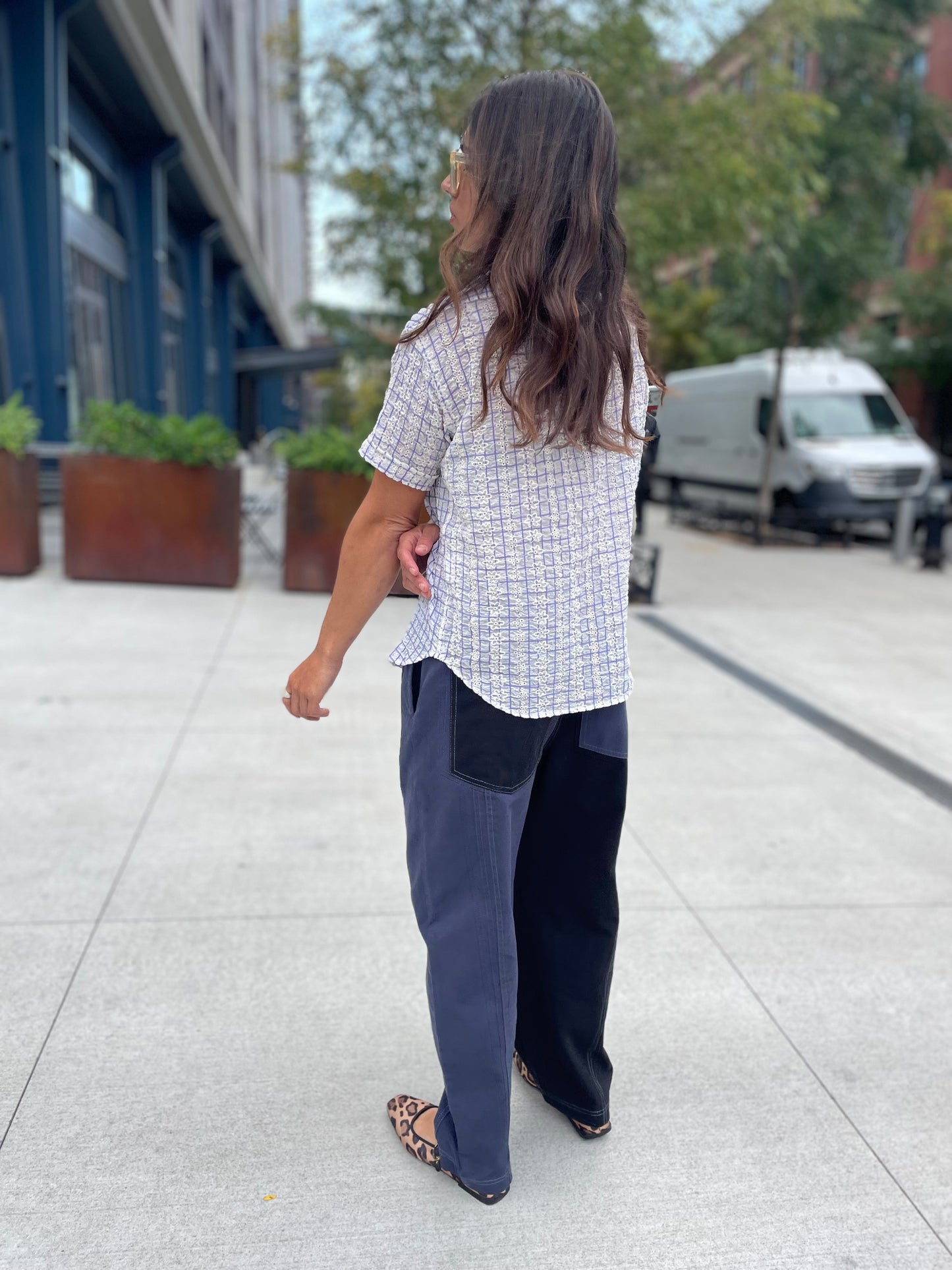 RENÉE CHECK SHIRT Jacaranda