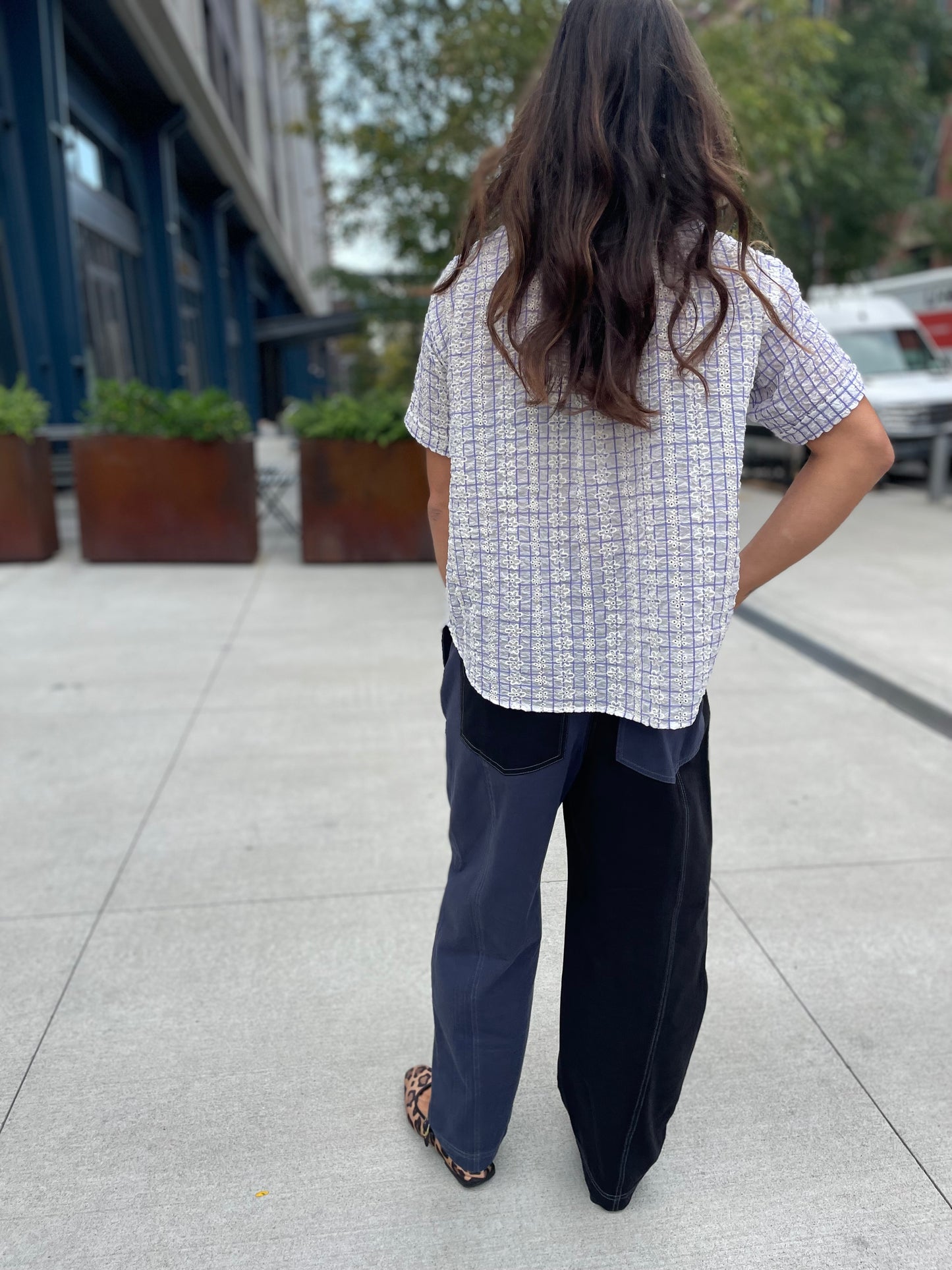 RENÉE CHECK SHIRT Jacaranda