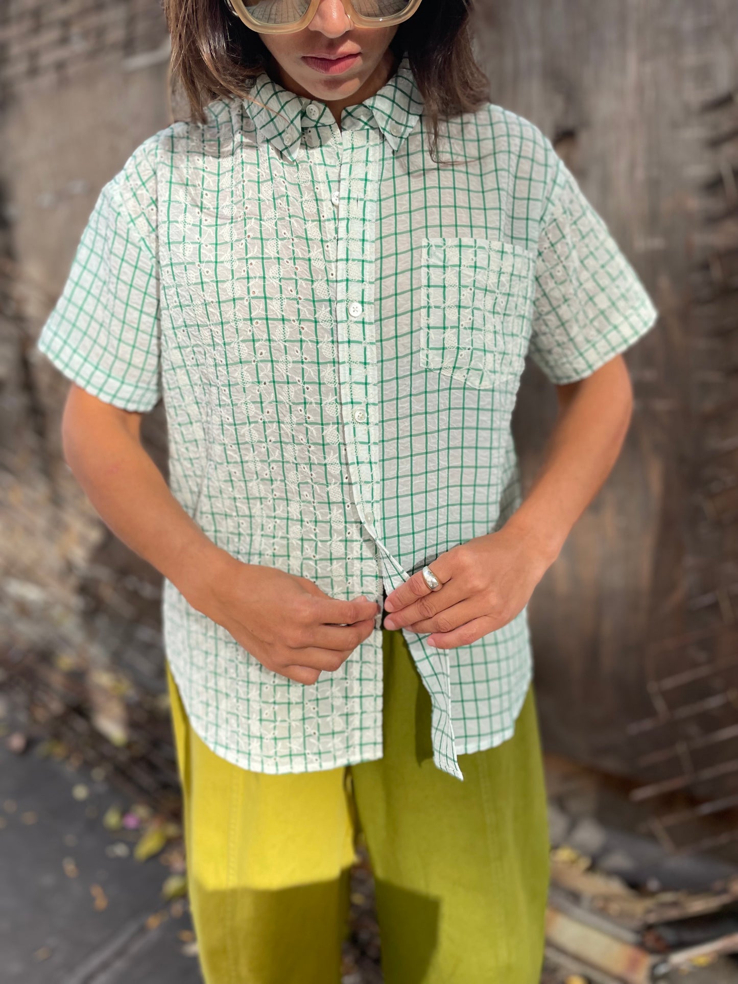 RENÉE CHECK SHIRT sprout