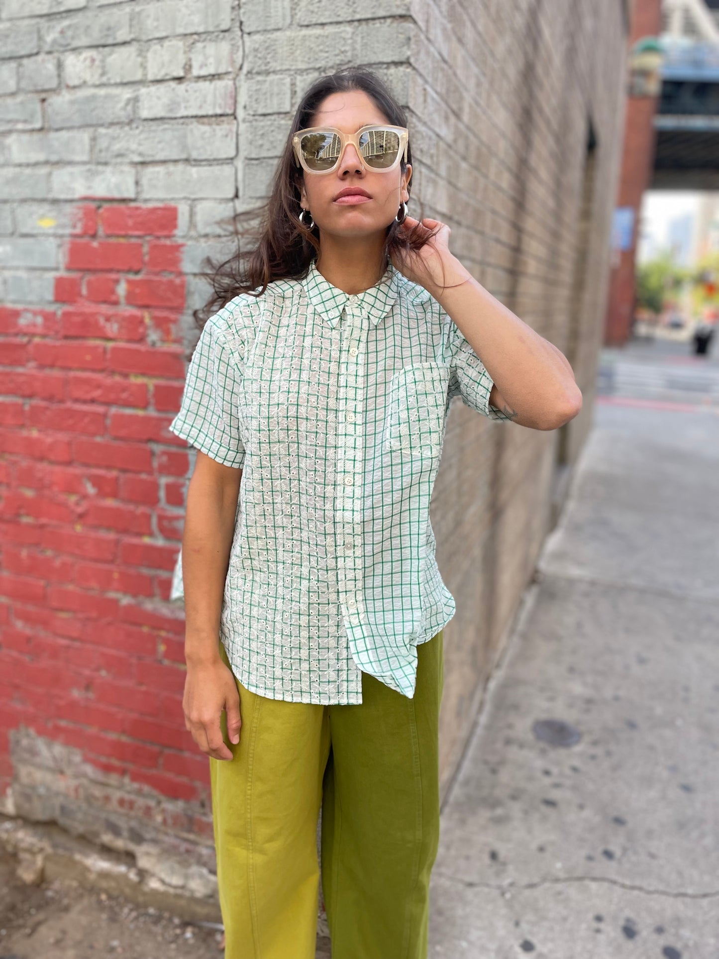 RENÉE CHECK SHIRT sprout