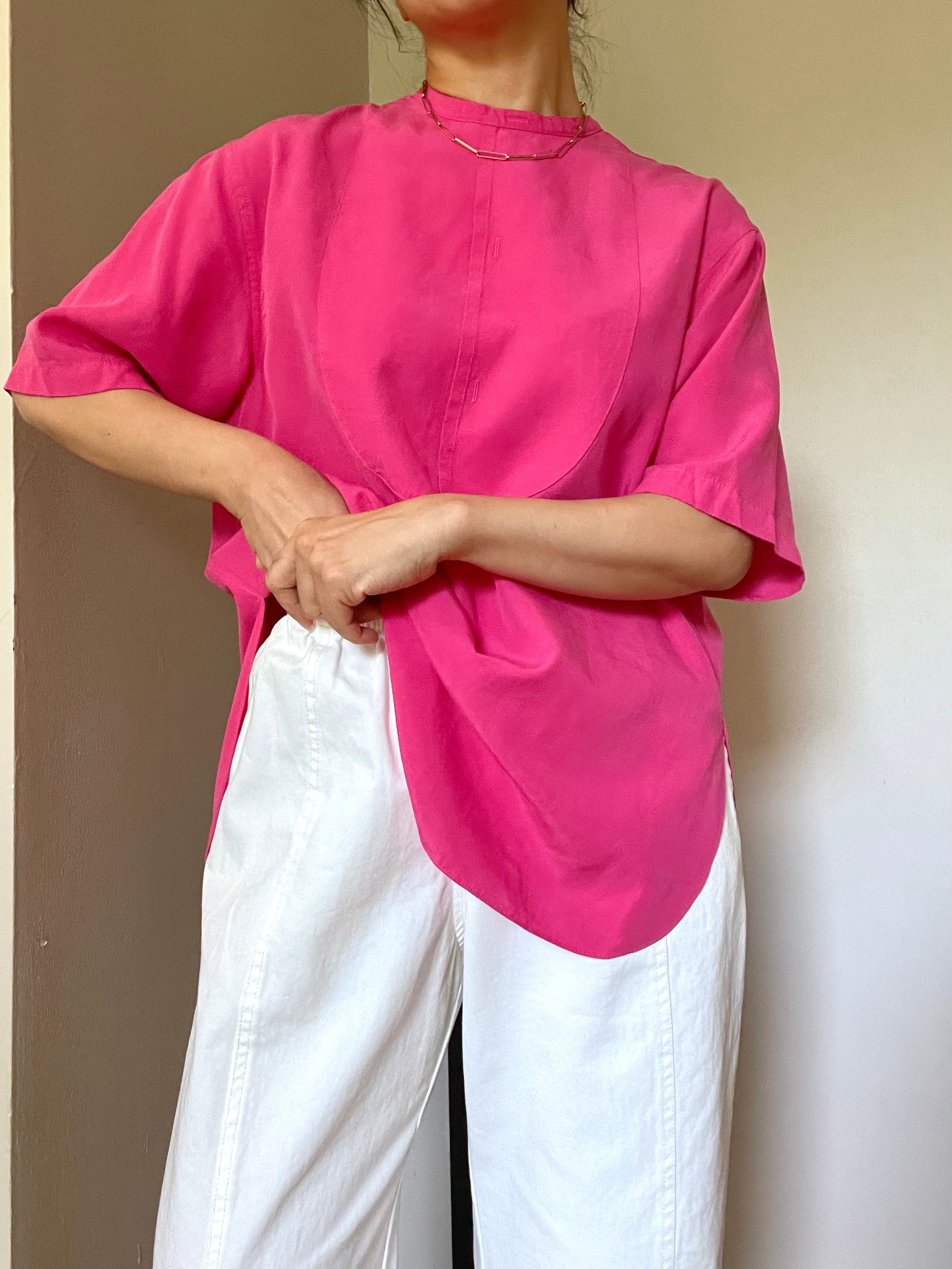 GEMMA TIE TOP magenta