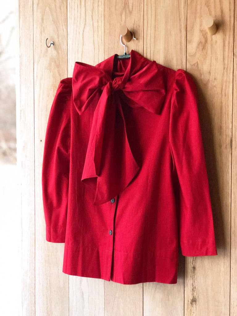 CHELSEA REVERSIBLE BOW TOP crimson
