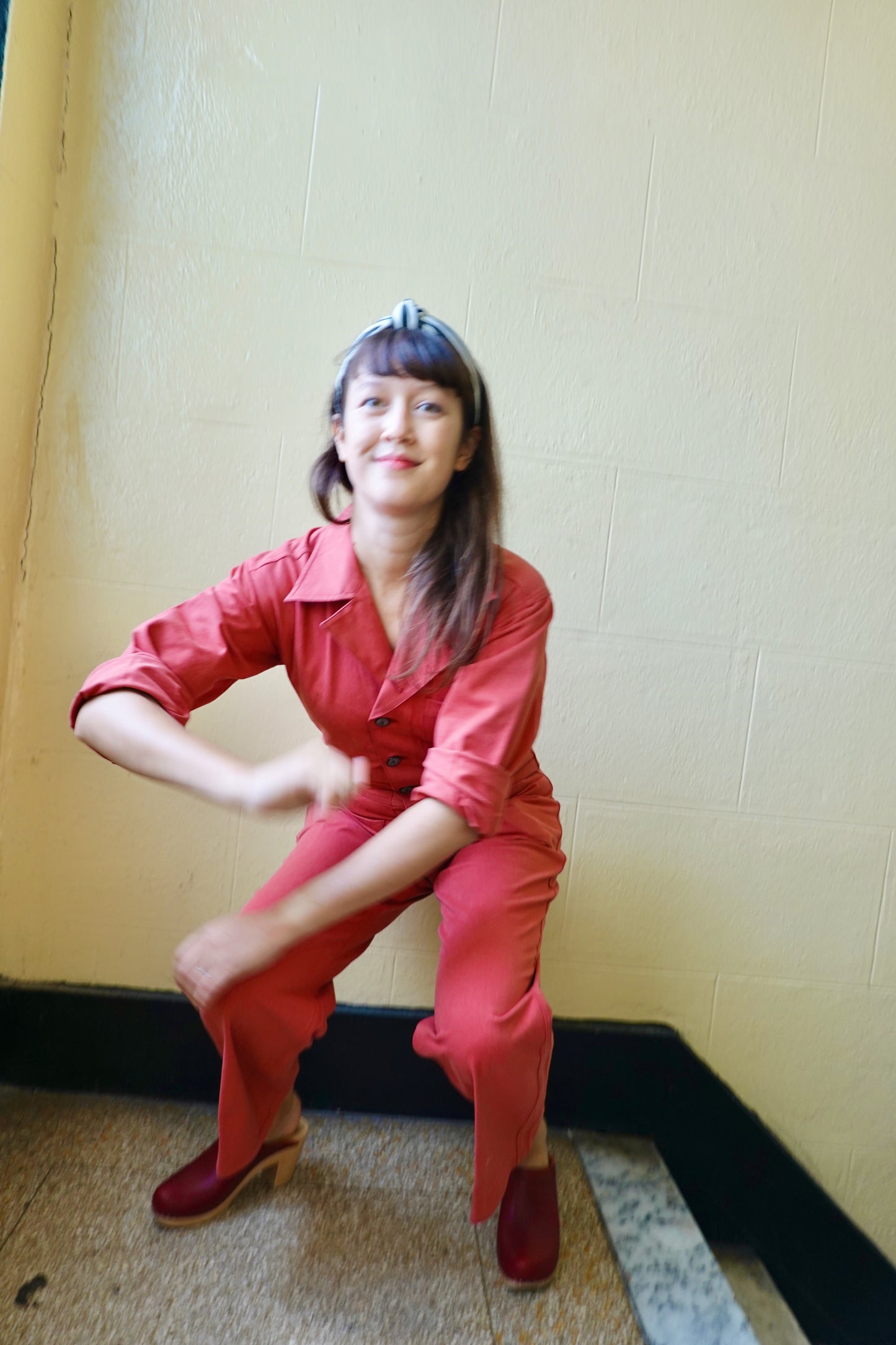 SUZE JUMPSUIT sunfade red