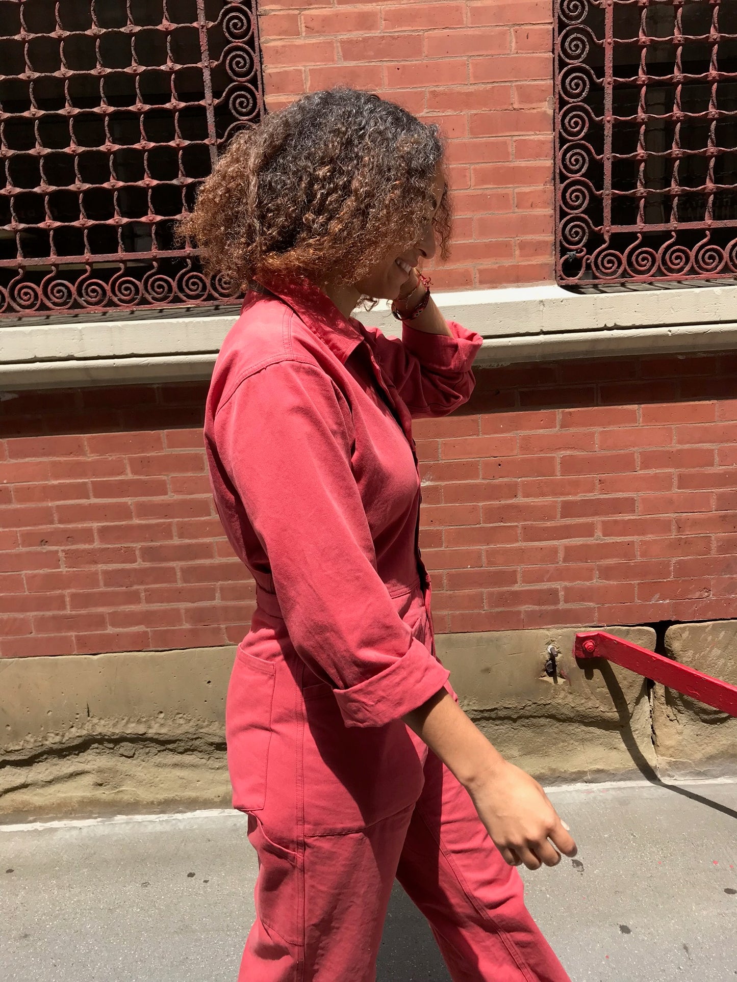 SUZE JUMPSUIT sunfade red