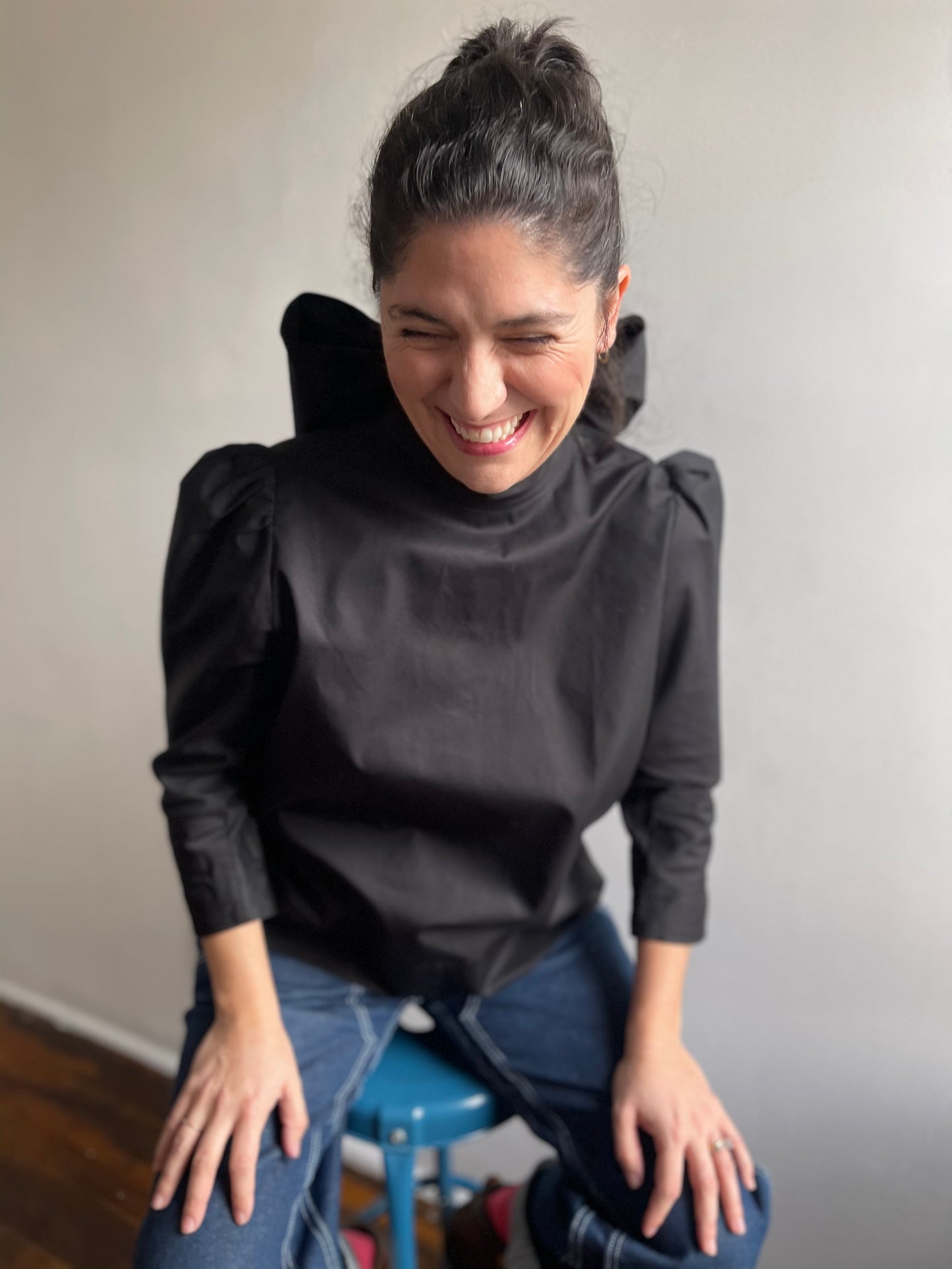 CHELSEA REVERSIBLE BOW TOP black