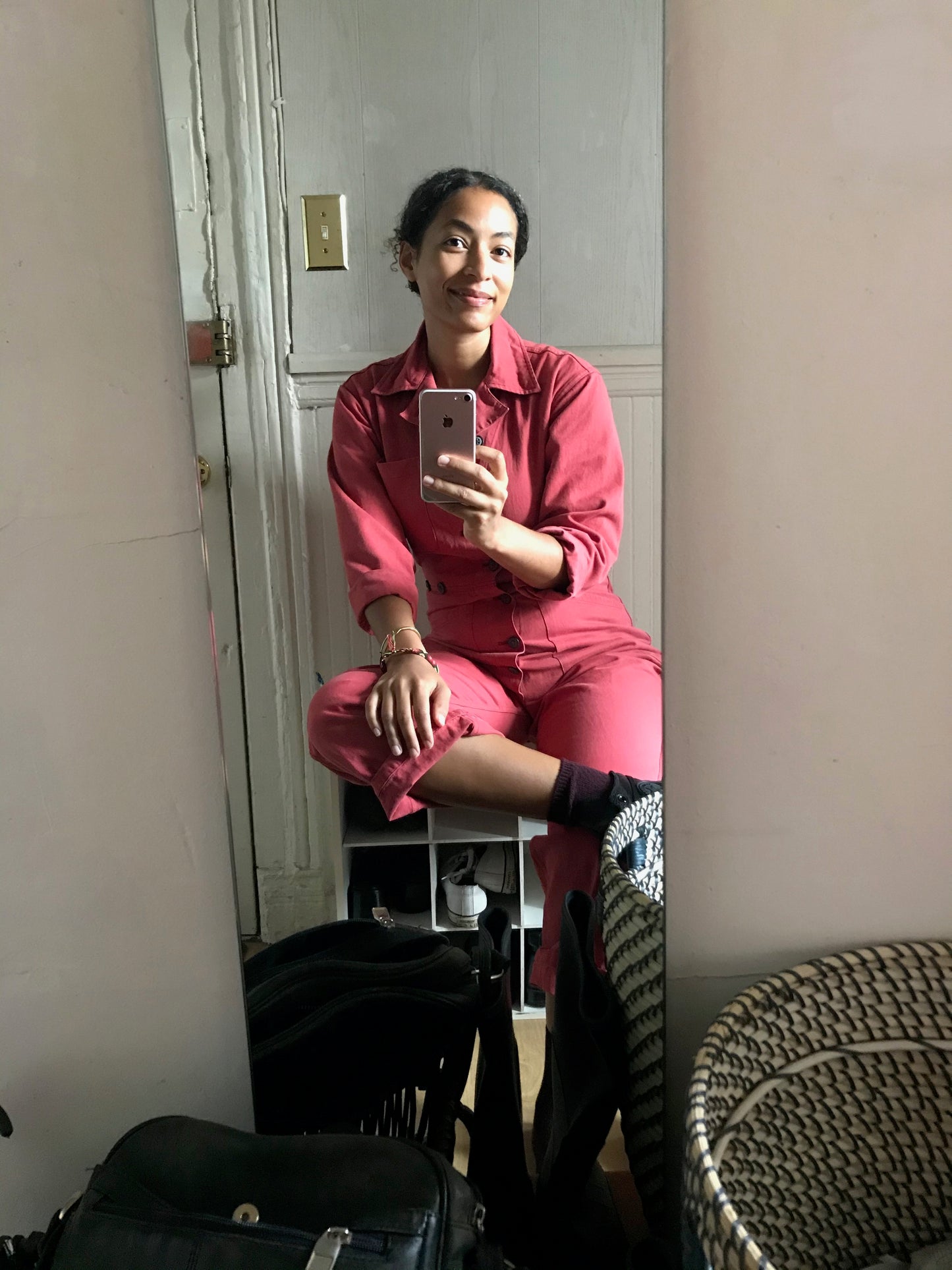 SUZE JUMPSUIT sunfade red