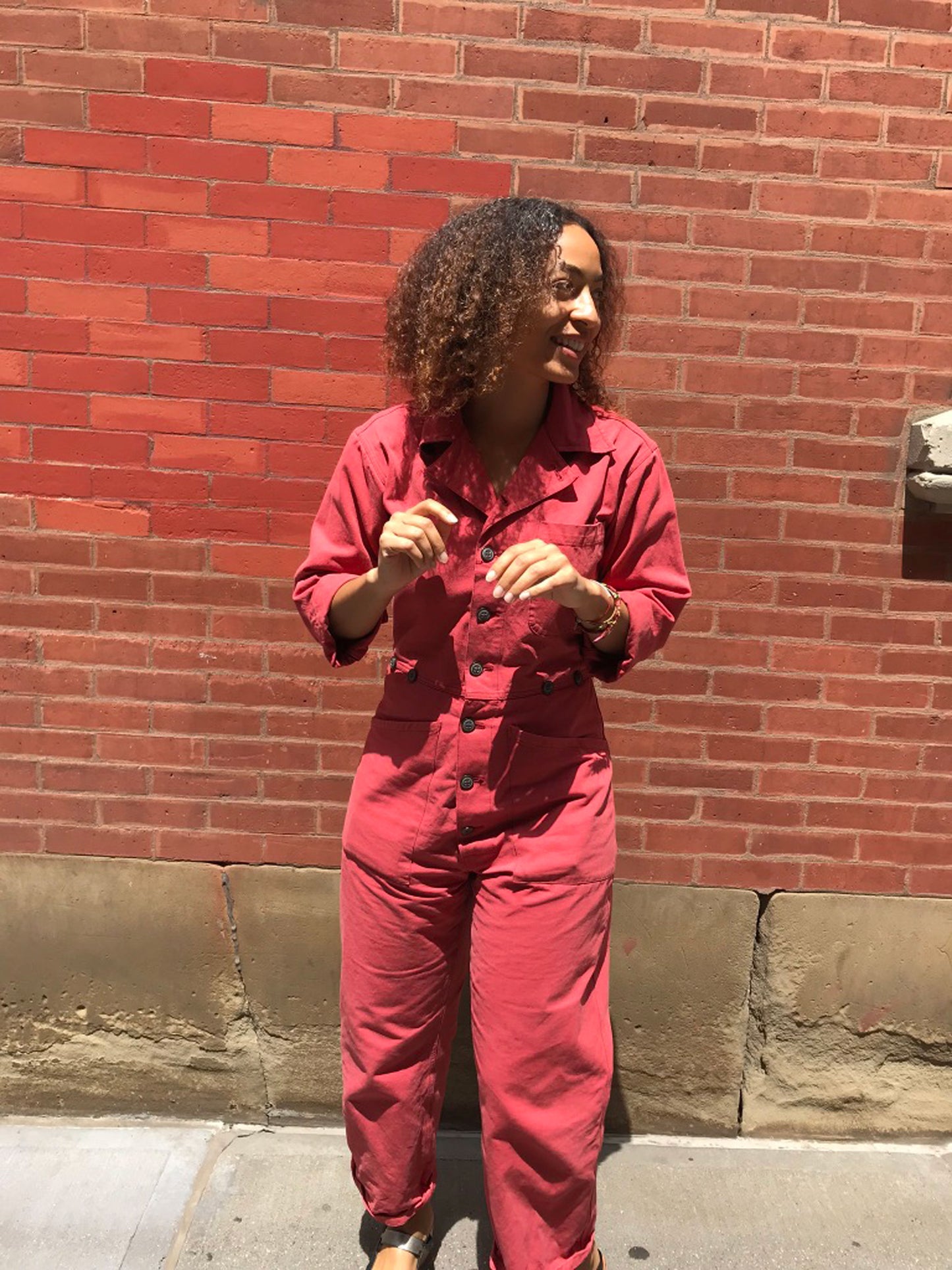 SUZE JUMPSUIT sunfade red