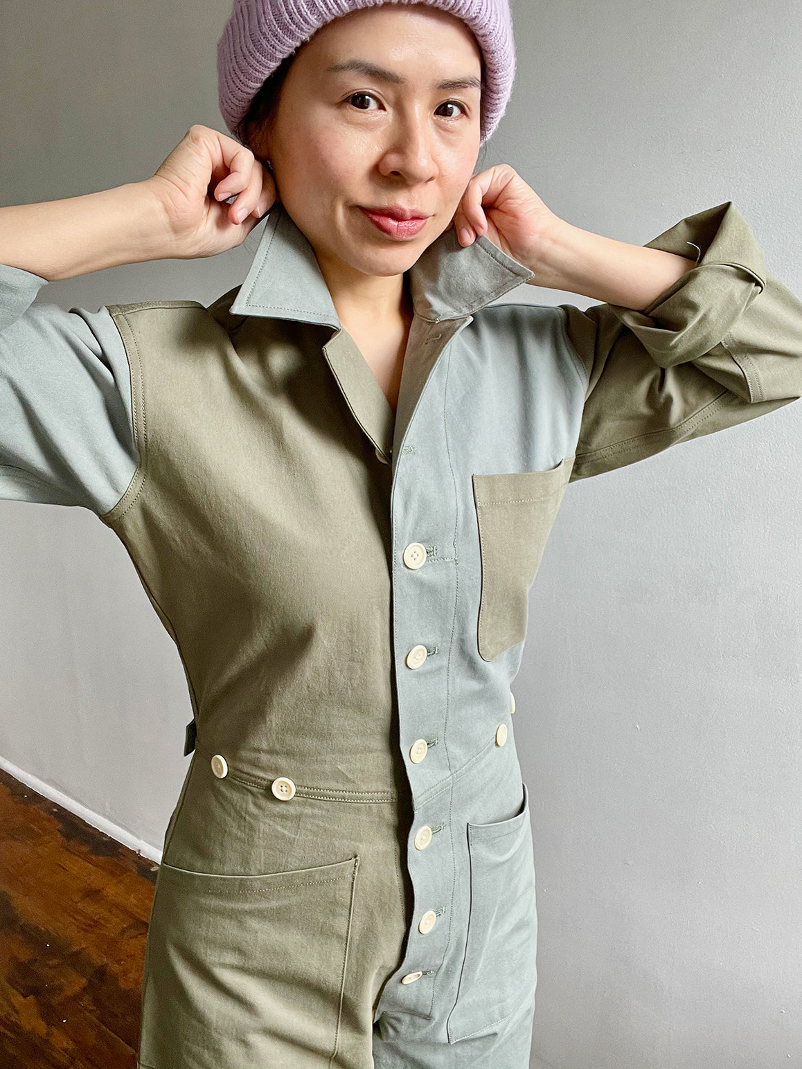 SUZE JUMPSUIT colorblock green