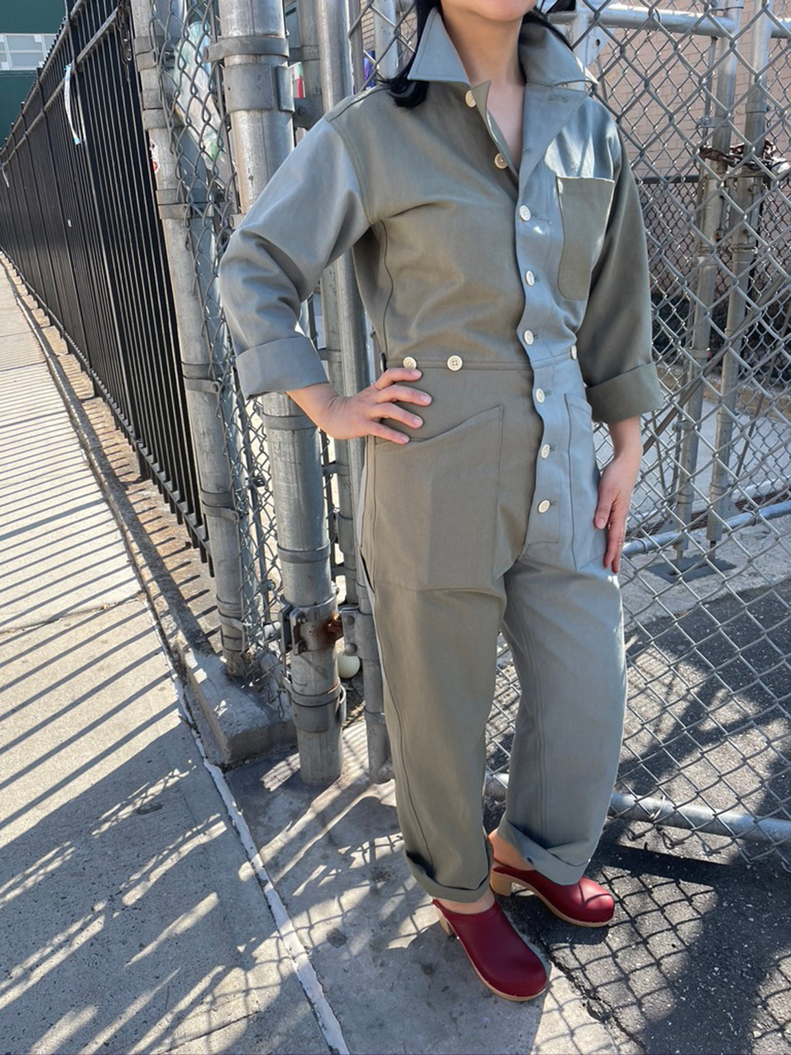 SUZE JUMPSUIT colorblock green