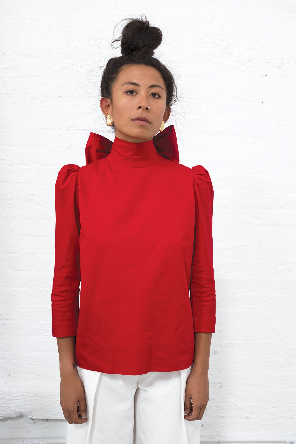 CHELSEA REVERSIBLE BOW TOP crimson