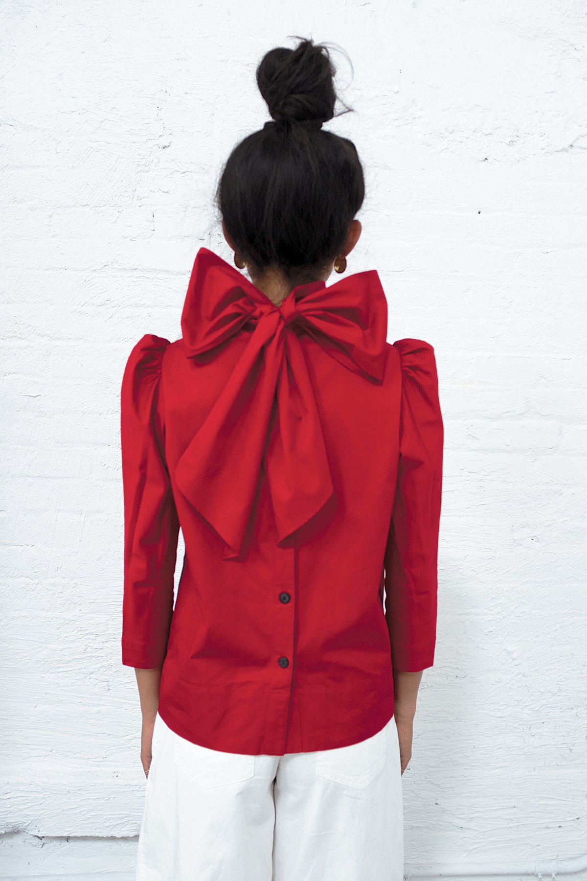 CHELSEA REVERSIBLE BOW TOP crimson