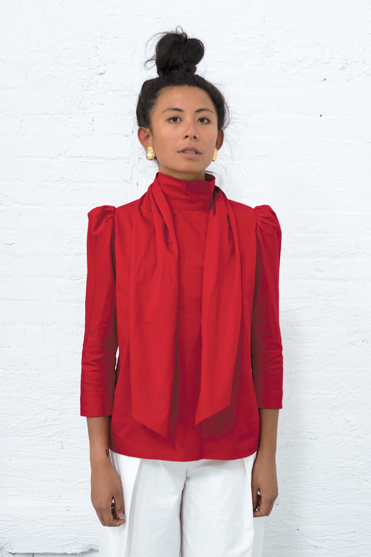 CHELSEA REVERSIBLE BOW TOP crimson